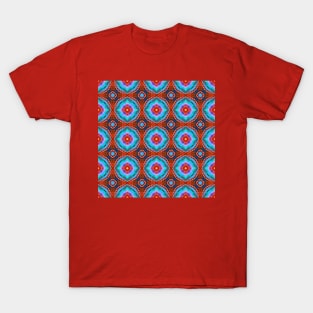 blue red moroccan tile pattern T-Shirt